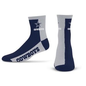 NFL Dallas Cowboys Colorblock Quarter Socks
